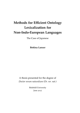 Methods for Efficient Ontology Lexicalization for Non-Indo