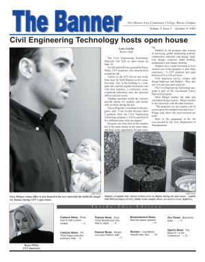 October 8, 2003 Civil Engineering Technology Hosts Open House Ing