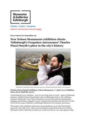 New Nelson Monument Exhibition Charts 'Edinburgh's Forgotten