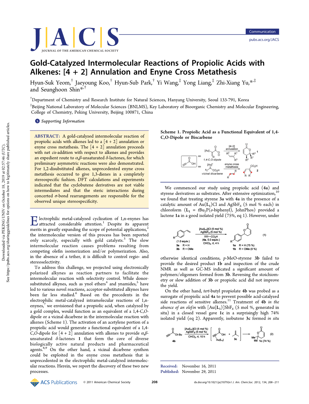 [4 + 2] Annulation and Enyne Cross Metathesis