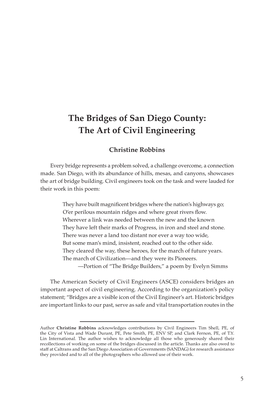 The Bridges of San Diego County: the Art of Civil Engineering
