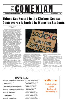 Things Get Heated in the Kitchen: Sodexo Controversy Is Fueled by Moravian Students by Katie Makoski Reporter
