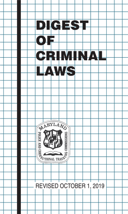 Digest of Criminal Laws 2019