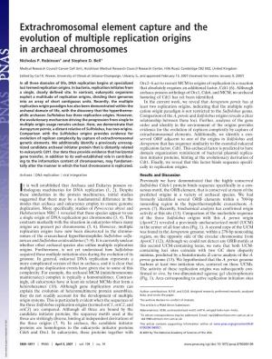 Extrachromosomal Element Capture and the Evolution of Multiple Replication Origins in Archaeal Chromosomes