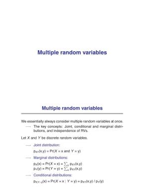 Multiple Random Variables