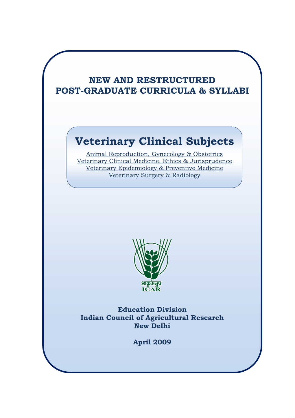Veterinary Clinical Subjects