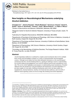 NIH Public Access Author Manuscript Neuropharmacology