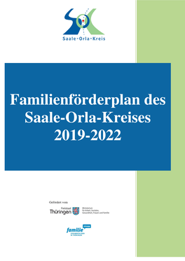 Familienförderplan Des Saale-Orla-Kreises 2019-2022