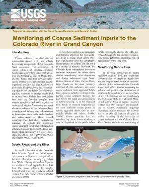 Monitoring of Coarse Sediment Inputs to the Colorado River in Grand Canyon