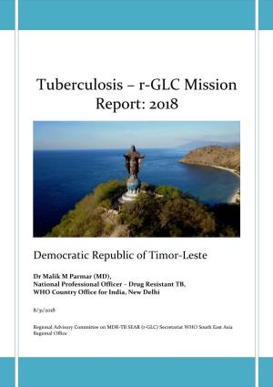 Tuberculosis – R-GLC Mission Report: 2018