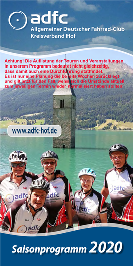 ADFC Touren-Programm 2020