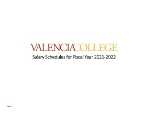 Salary Schedules for Fiscal Year 2021-2022