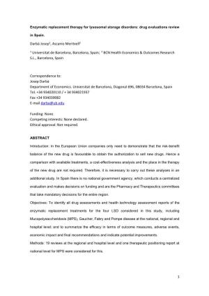 1 Darbà Josep1, Ascanio Meritxell2 1 Universitat De Barcelona, Barcelona, Spain; 2 BCN Health Economics & Outcomes Research