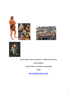 The Powhatan Native Americans: a Historical Narrative