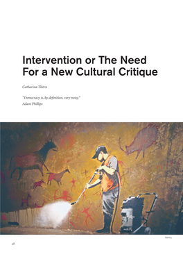 Intervention Or the Need for a New Cultural Critique
