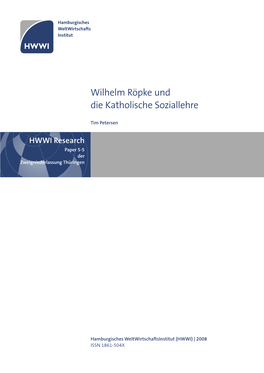 HWWI Research Paper 5-5 Der Zweigniederlassung Thüringen