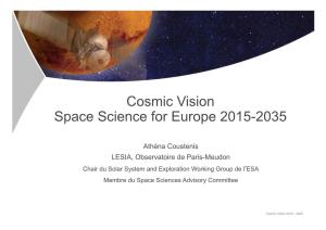 Cosmic Vision Space Science for Europe 2015-2035