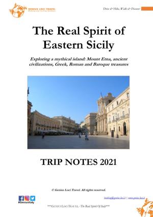 The Real Spirit of Eastern Sicily