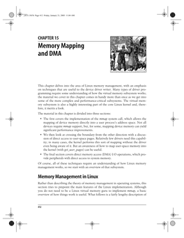 Memory Mapping and DMA