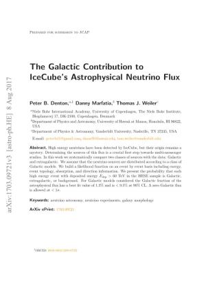 The Galactic Contribution to Icecube's Astrophysical Neutrino Flux