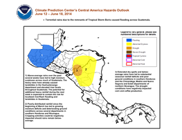 Climate Prediction Center's Central America Hazards Outlook June 12