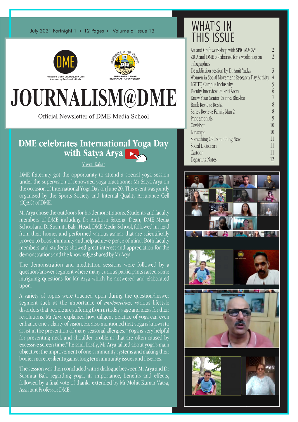 Media School – Jul 2021 Fortnight Issue I