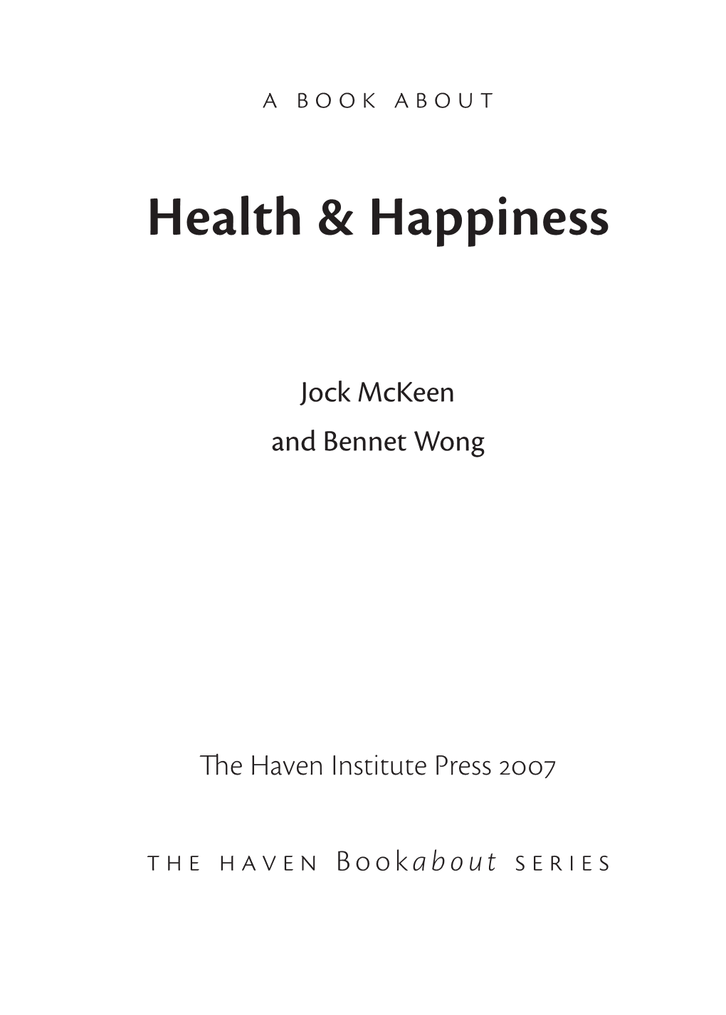 Health & Happiness