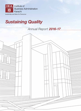 Sustaining Quality Annual Report 2016-17 Annual Repo R T 2 0 1 6 - 1 7 Sustaining Quality