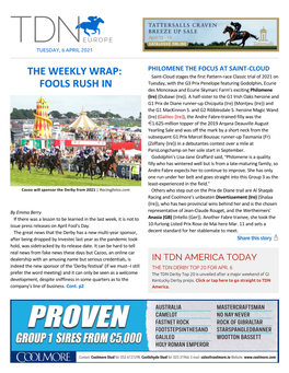 Tdn Europe • Page 2 of 12 • Thetdn.Com Tuesday • 06 April 2021