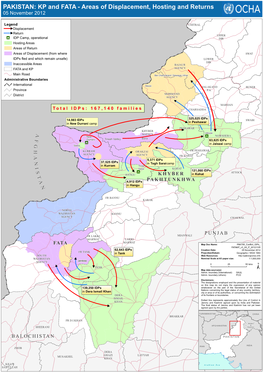 PAKISTAN: KP and FATA - Areas of Displacement, Hosting and Returns 05 November 2012