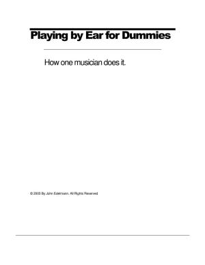 Playing by Ear for Dummies
