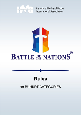 For BUHURT CATEGORIES Rules for BUHURT CATEGORIES