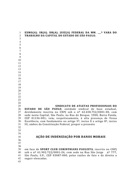 Ação De Indenização Por Danos Morais