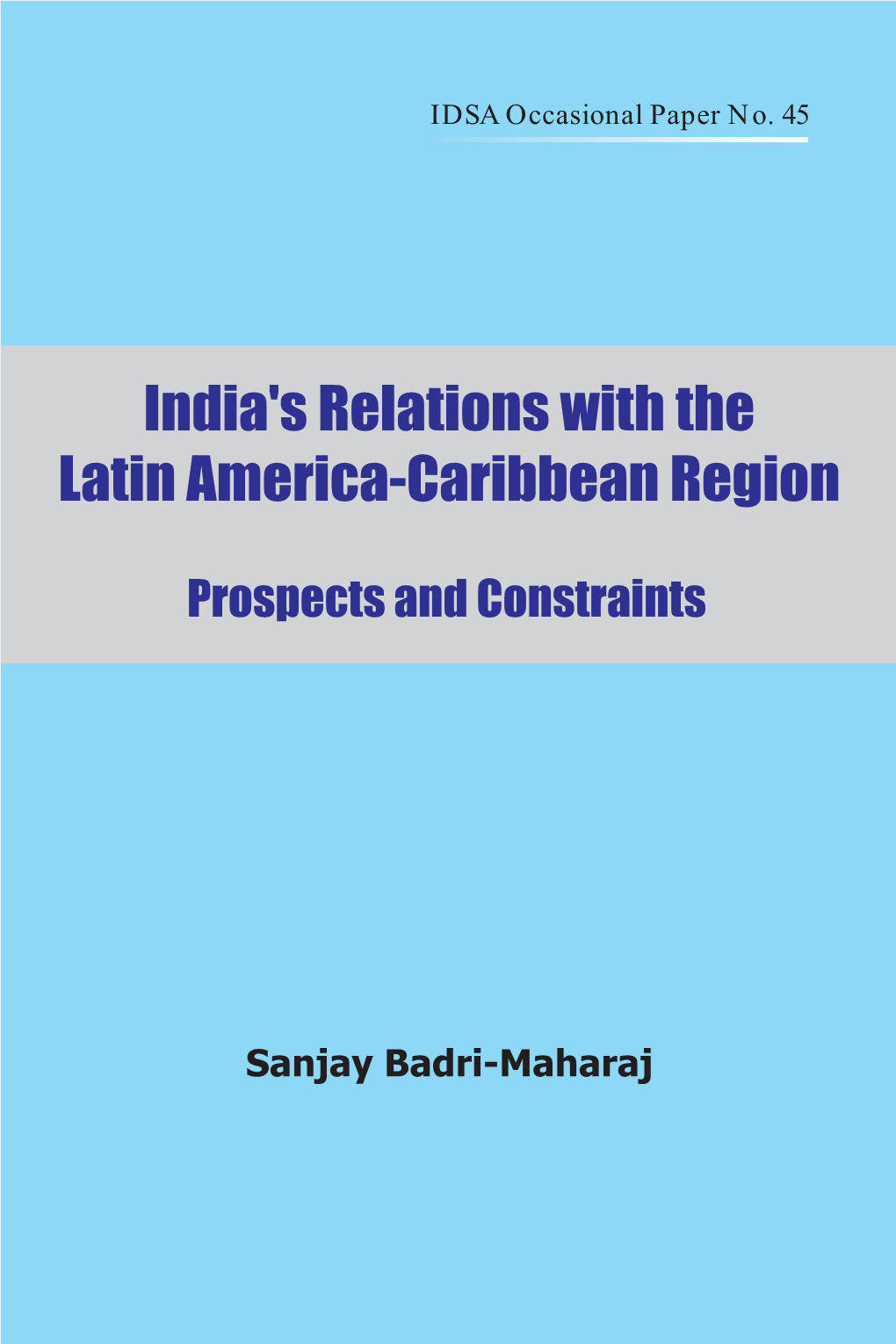India's Relations with the Latin America-Caribbean Region