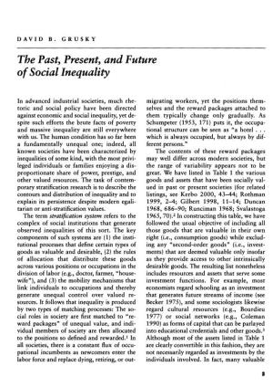 The Past, Present, and Future of Social Inequality
