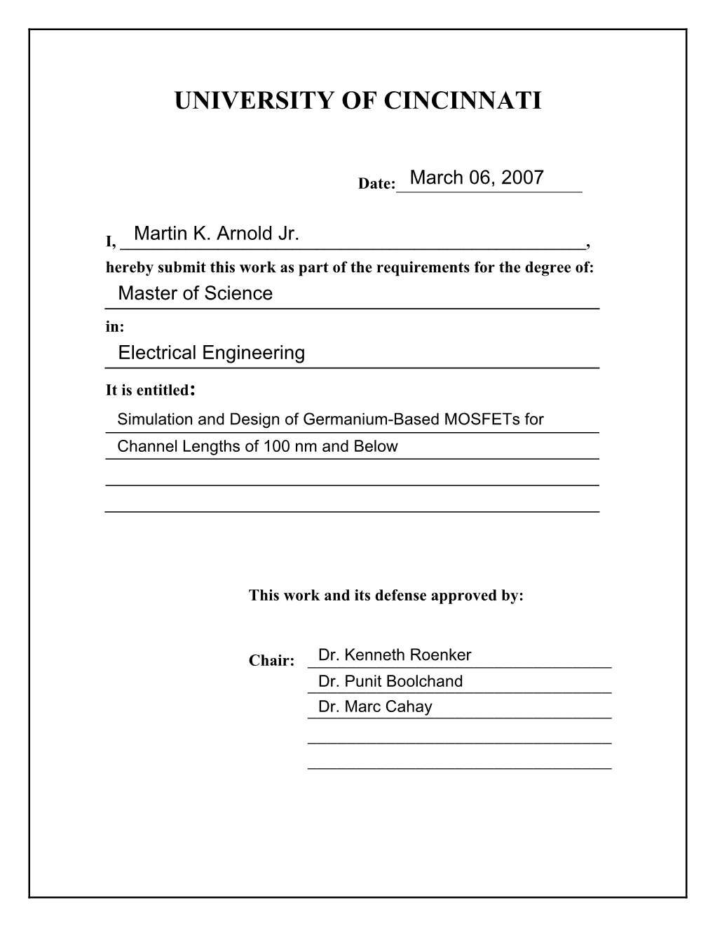 Simulation and Design of Germanium-Based Mosfets For