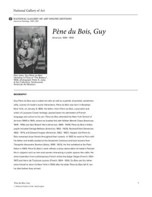 Pène Du Bois, Guy American, 1884 - 1958