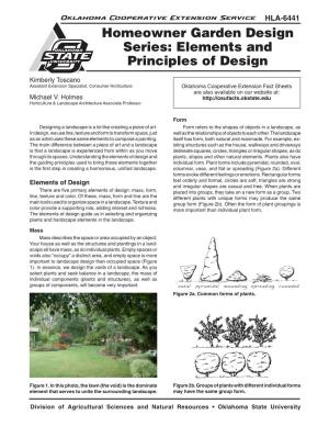 Homeowner Garden Design Series: Elements and Principles of Design