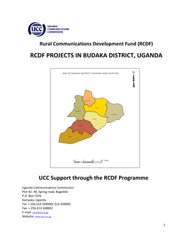 Rcdf Projects in Budaka District, Uganda