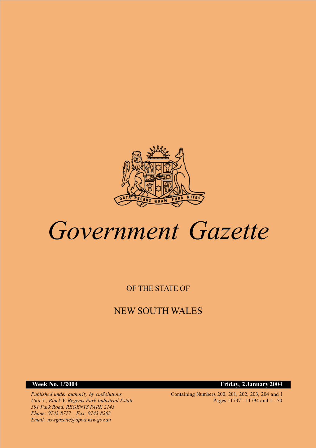 Government Gazette