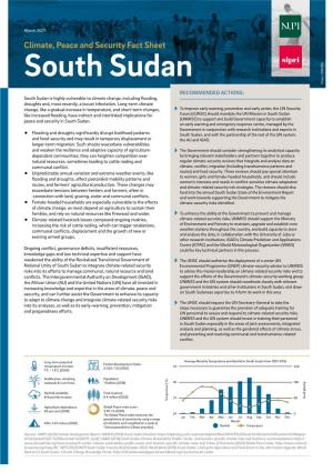 Climate, Peace and Security Fact Sheet: South Sudan