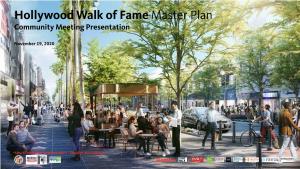 Hollywood Walk of Fame Master Plan Community Meeting Presentation