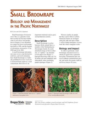 Small Broomrape Biology and Management in the Pacific Northwest