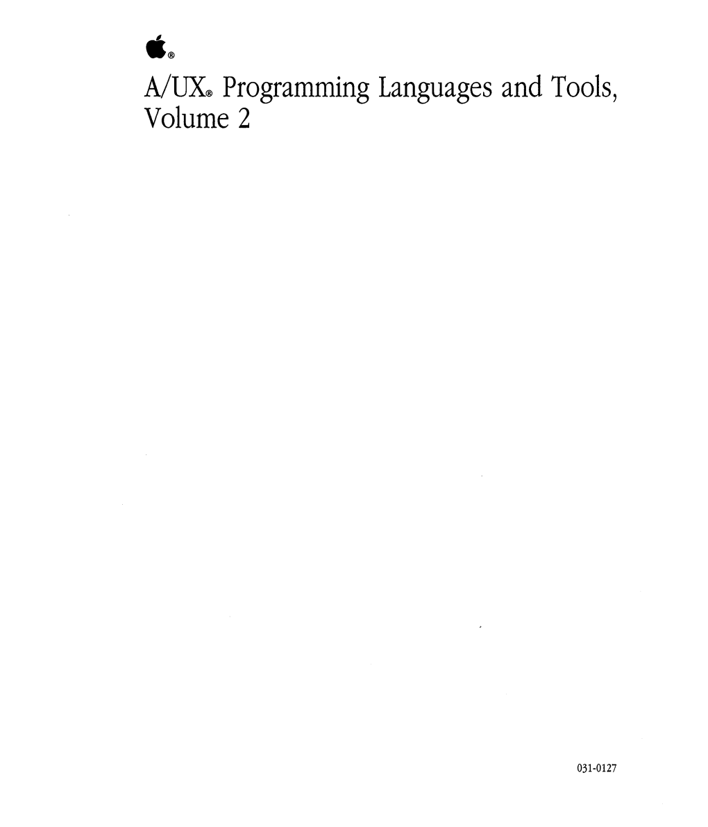 A/UX® Programming Languages and Tools, Volume 2