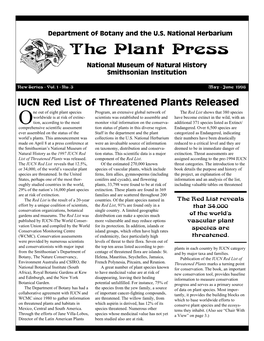 IUCN Red List of Threatened Plants Released
