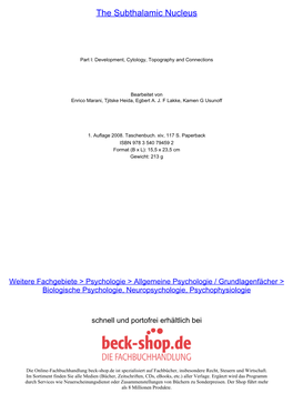 The Subthalamic Nucleus