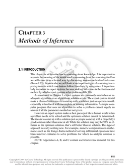 CHAPTER 3 Methods of Inference