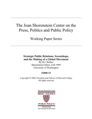 Strategic Public Relations, Sweatshops, and the Making of a Global Movement by B.J