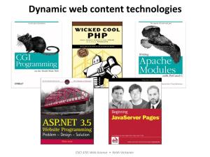 Dynamic Web Content Technologies