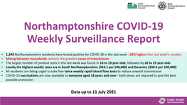 COVID-19 Weekly Surveillance Report
